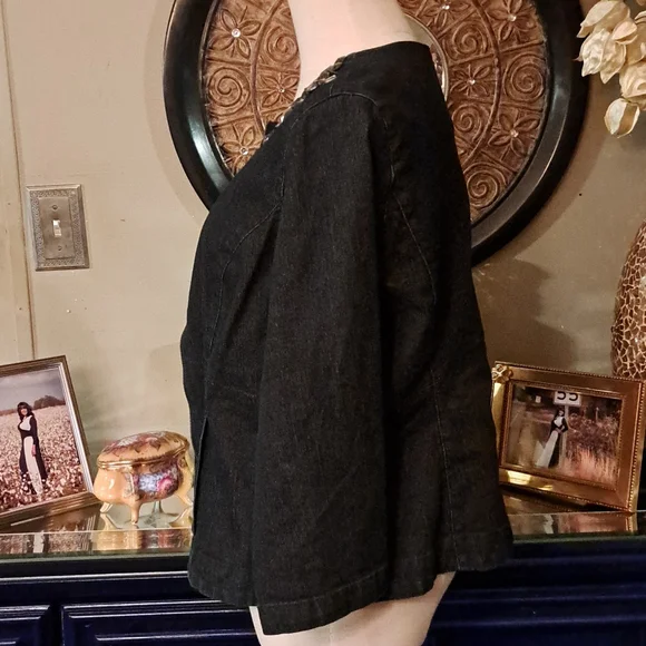 Ruby Rd. Rhinestone denim jacket - Picture 4 of 9